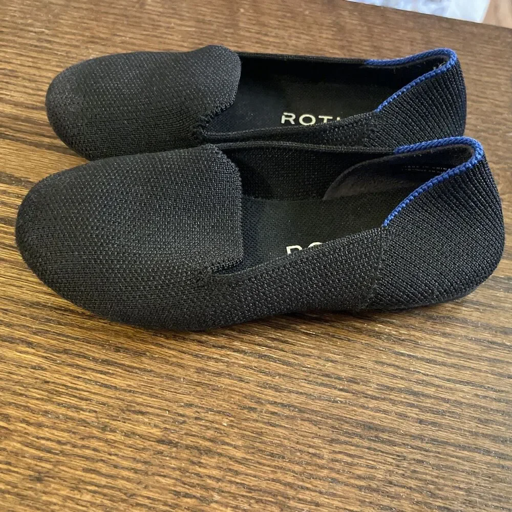 Rothys Kids Loafers Black The Kid Slip On Flats Shoes Size 11 Ballet Flat